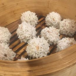 Chinese Pearl Meatballs Cooked